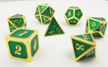 Foam Brain Dice - Gold Embossed Emerald RPG Set Accessories Foam Brain   