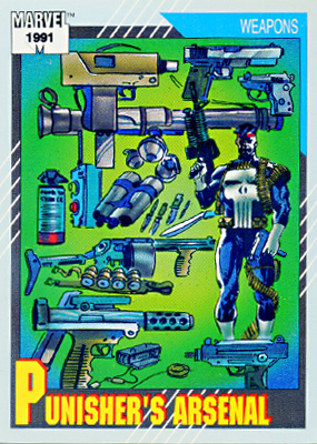 Marvel Universe 1991 - 132 - Punisher's Arsenal Vintage Trading Card Singles Impel