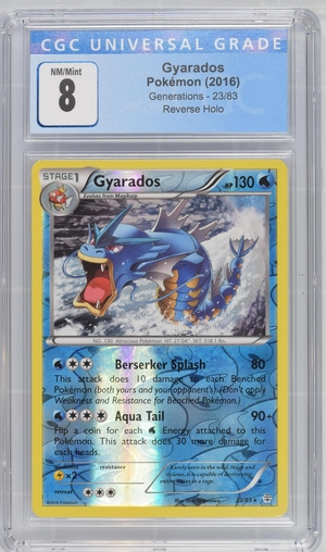 Pokemon - Gyarados - Generations 2016 Reverse Holo - CGC 8.0 Heroic Goods and Games Pokemon - Gyarados - Generations 2016 Reverse Holo - CGC 8.0 Heroic Goods and Games