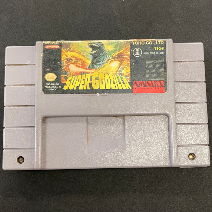 Super Godzilla - SNES - Loose - Label Damage Video Games Nintendo   