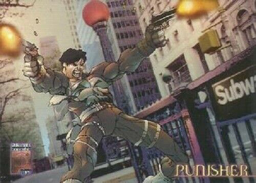 Marvel Premium QFX 1997 - 24 - Punisher - Damaged Card Vintage Trading Card Singles Fleer