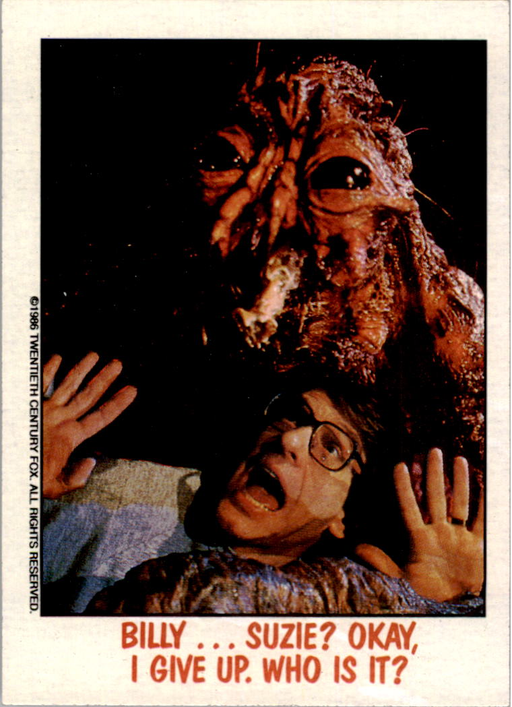 Fright Flicks 1988 - 56 - The Fly - Billy ... Suzie? Okay, I Give Up. Who Is It? Vintage Trading Card Singles Topps   