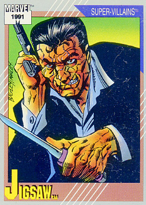 Marvel Universe 1991 - 066 - Jigsaw Vintage Trading Card Singles Impel   
