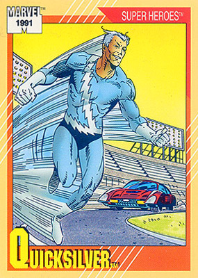 Marvel Universe 1991 - 025 - Quicksilver Vintage Trading Card Singles Impel   