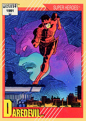 Marvel Universe 1991 - 002 - Daredevil Vintage Trading Card Singles Impel   