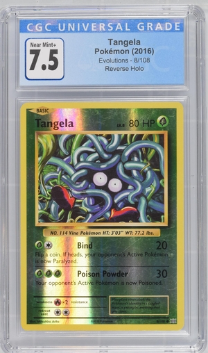 Pokemon - Tangela - Evolutions 2016 - CGC 7.5 Vintage Trading Card Singles Pokemon   