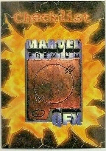 Marvel Premium QFX 1997 - 01 - Checklist - Damaged Card Vintage Trading Card Singles Fleer   