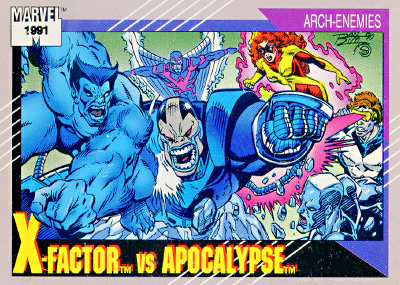 Marvel Universe 1991 - 101 - X-Factor vs. Apocalypse Vintage Trading Card Singles Impel   
