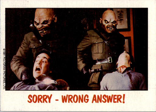 Fright Flicks 1988 - 26 - An American Werewolf in London - Sorry - Wrong Answer! Vintage Trading Card Singles Topps