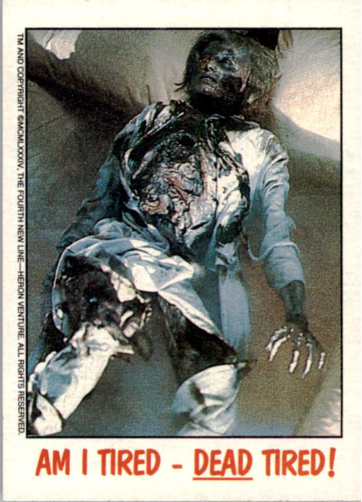 Fright Flicks 1988 - 53 - Nightmare on Elm Street - Am I Tired - _Dead_ Tired! Vintage Trading Card Singles Topps   