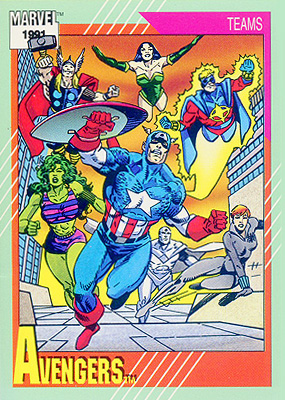 Marvel Universe 1991 - 151 - Avengers Vintage Trading Card Singles Impel   