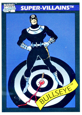 Marvel Universe 1990 - 064 - Bullseye Vintage Trading Card Singles Impel   