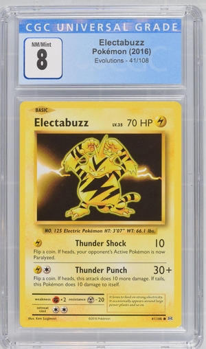 Pokemon - Electabuzz - Evolutions 2016 - CGC 8.0 Heroic Goods and Games Pokemon - Electabuzz - Evolutions 2016 - CGC 8.0 Heroic Goods and Games
