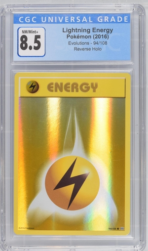 Pokemon - Lightning Energy - Evolutions 2016 Reverse Holo - CGC 8.5 Vintage Trading Card Singles Pokemon   