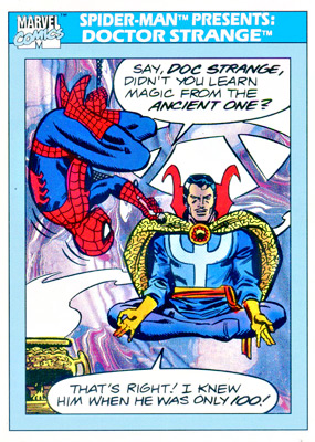 Marvel Universe 1990 - 158 - Spider-Man Presents - Doctor Strange Vintage Trading Card Singles Impel   