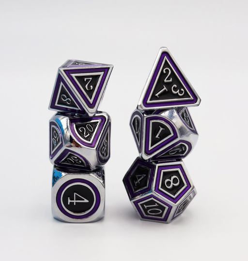 Foam Brain Dice - Purple Orbit and Black RPG Set Accessories Foam Brain   