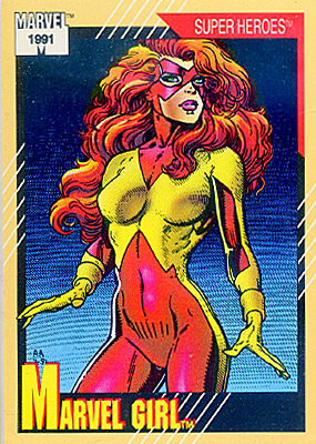 Marvel Universe 1991 - 004 - Marvel Girl Vintage Trading Card Singles Impel   