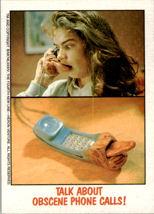 Fright Flicks 1988 - 08 - Nightmare on Elm Street - Talk About Obscene Phone Calls! Vintage Trading Card Singles Topps