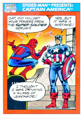 Marvel Universe 1990 - 157 - Spider-Man Presents - Captain America Vintage Trading Card Singles Impel   