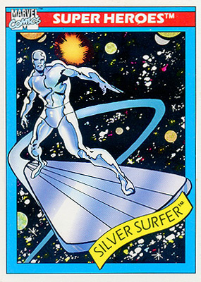 Marvel Universe 1990 - 032 - Silver Surfer Vintage Trading Card Singles Impel