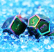 Foam Brain Dice - Burnt Opal w/ Emerald RPG Set Accessories Foam Brain   