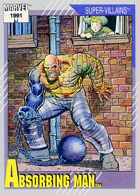 Marvel Universe 1991 - 074 - Absorbing Man Vintage Trading Card Singles Impel   