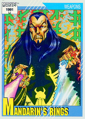 Marvel Universe 1991 - 137 - Mandarin's Rings Vintage Trading Card Singles Impel   