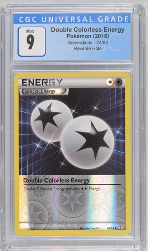 Pokemon - Double Colorless Energy - Generations 2016 Reverse Holo - CGC 9.0 Vintage Trading Card Singles Pokemon   