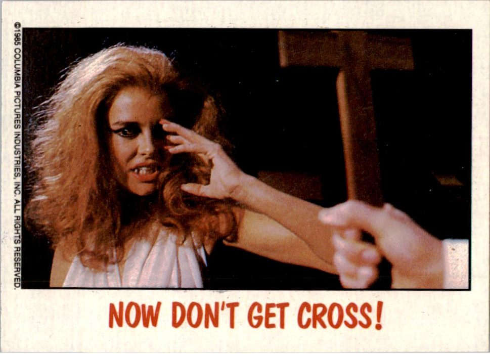 Fright Flicks 1988 - 21 - Fright Night - Now Don't Get Cross! Vintage Trading Card Singles Topps