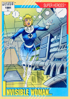 Marvel Universe 1991 - 041 - Invsibile Woman Vintage Trading Card Singles Impel   