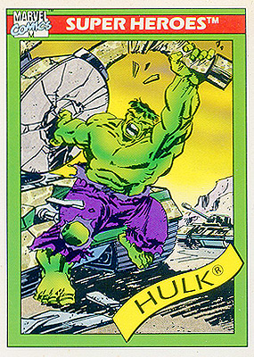 Marvel Universe 1990 - 003 - Hulk Vintage Trading Card Singles Impel   