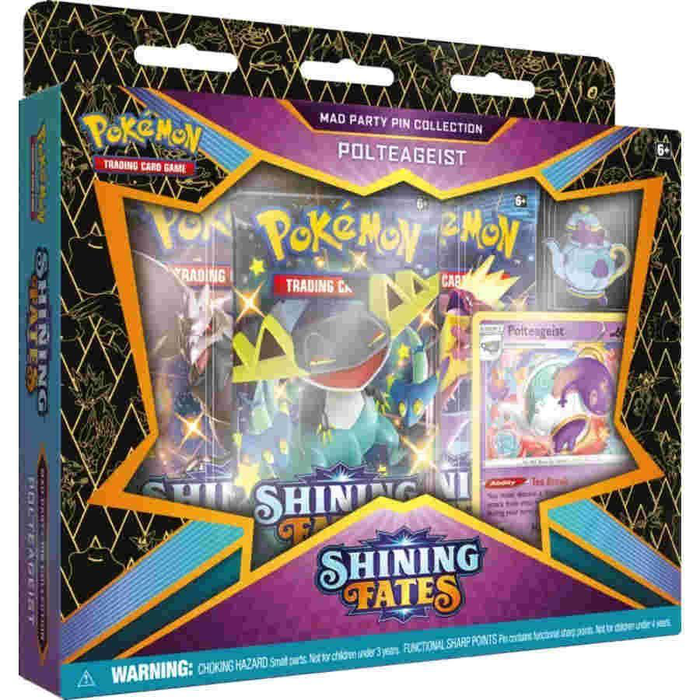 Pokemon TCG: Shining Fates Collection - Mad Party Pin Collection - Polteageist CCG POKEMON COMPANY INTERNATIONAL   