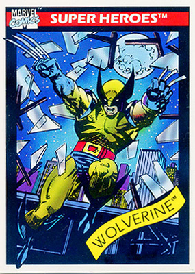 Marvel Universe 1990 - 023 - Wolverine Vintage Trading Card Singles Impel   