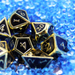 Foam Brain Dice - Gold Embossed Onyx RPG Set Accessories Foam Brain   