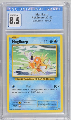 Pokemon - Magikarp - Evolutions 2016 - 8.5 Vintage Trading Card Singles Pokemon   