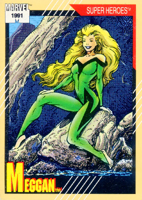 Marvel Universe 1991 - 037 - Meggan Vintage Trading Card Singles Impel
