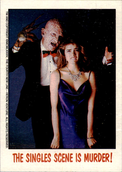 Fright Flicks 1988 - 27 - Nightmare on Elm Street III - The Singles Scene is Murder! Vintage Trading Card Singles Topps   