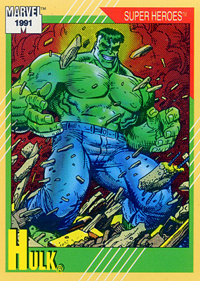 Marvel Universe 1991 - 053 - Hulk Vintage Trading Card Singles Impel   