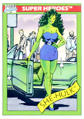 Marvel Universe 1990 - 039 - She-Hulk Vintage Trading Card Singles Impel
