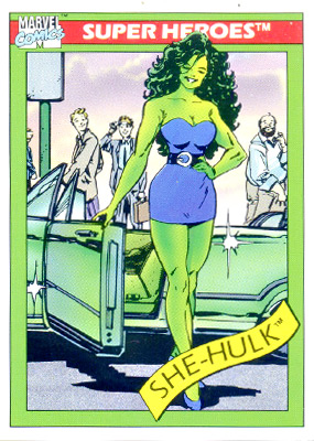 Marvel Universe 1990 - 039 - She-Hulk Vintage Trading Card Singles Impel   