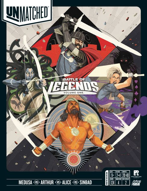 Unmatched: Battle of Legends Vol. 1 - King Arthur Alice Medusa Sinbad Board Games PUBLISHER SERVICES, INC   