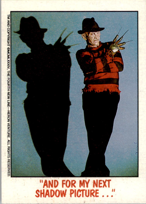 Fright Flicks 1988 - 75 - Nightmare on Elm Street II - "And for My Next Shadow Picture..." Vintage Trading Card Singles Topps   