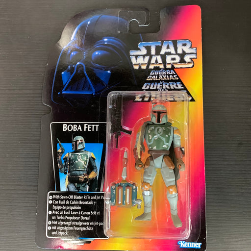 Star Wars - Power of the Force - Boba Fett - Multiple Languages on Card Vintage Toy Heroic Goods and Games   