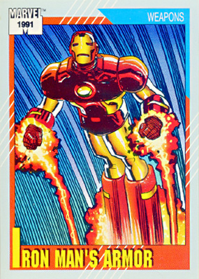 Marvel Universe 1991 - 133 - Iron Man's Armor Vintage Trading Card Singles Impel