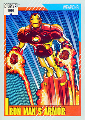Marvel Universe 1991 - 133 - Iron Man's Armor Vintage Trading Card Singles Impel   