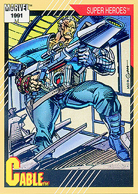 Marvel Universe 1991 - 015 - Cable Vintage Trading Card Singles Impel   