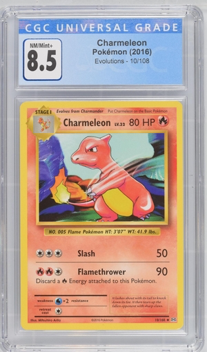 charmeleon pokemon card 10/108 PSA 10 2002 Legendary Reverse Holo #37 Its weakness is Water type 10/108. charmeleon (reverse holo) -