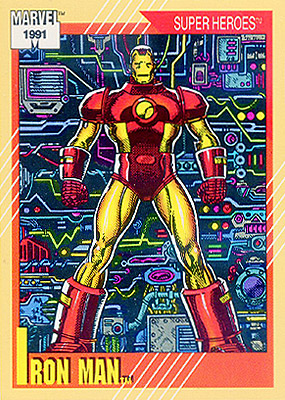Marvel Universe 1991 - 013 - Iron Man Vintage Trading Card Singles Impel   