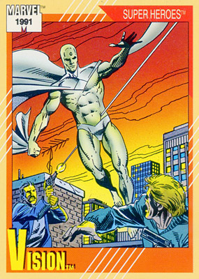 Marvel Universe 1991 - 019 - Vision Vintage Trading Card Singles Impel   