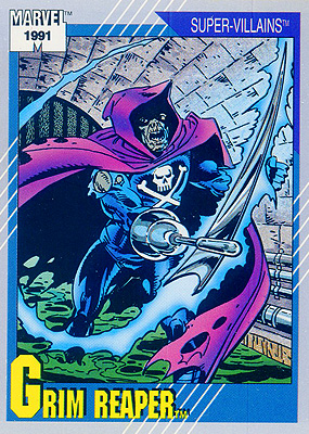 Marvel Universe 1991 - 063 - Grim Reaper Vintage Trading Card Singles Impel